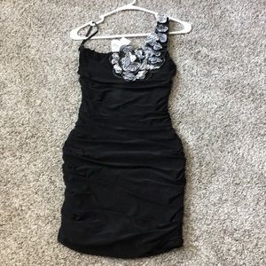 Black one shoulder dress